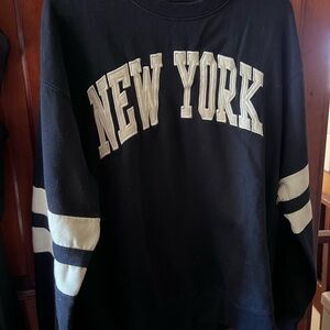 Blue and White New York Popular Sweatshirt